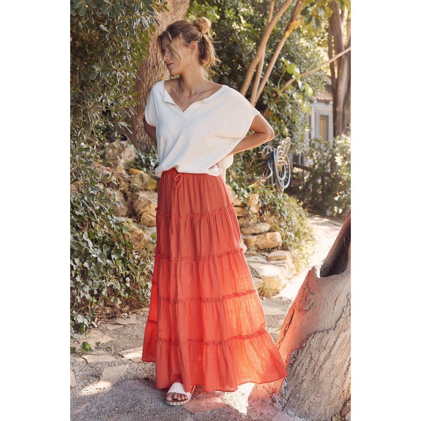 Sunset red maxi