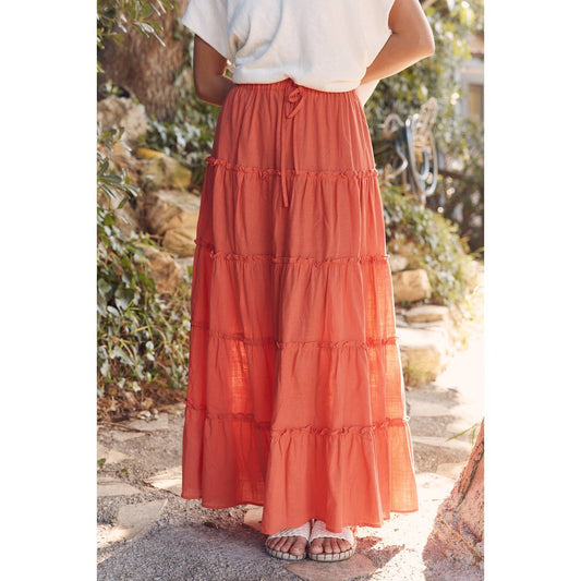 Sunset red maxi