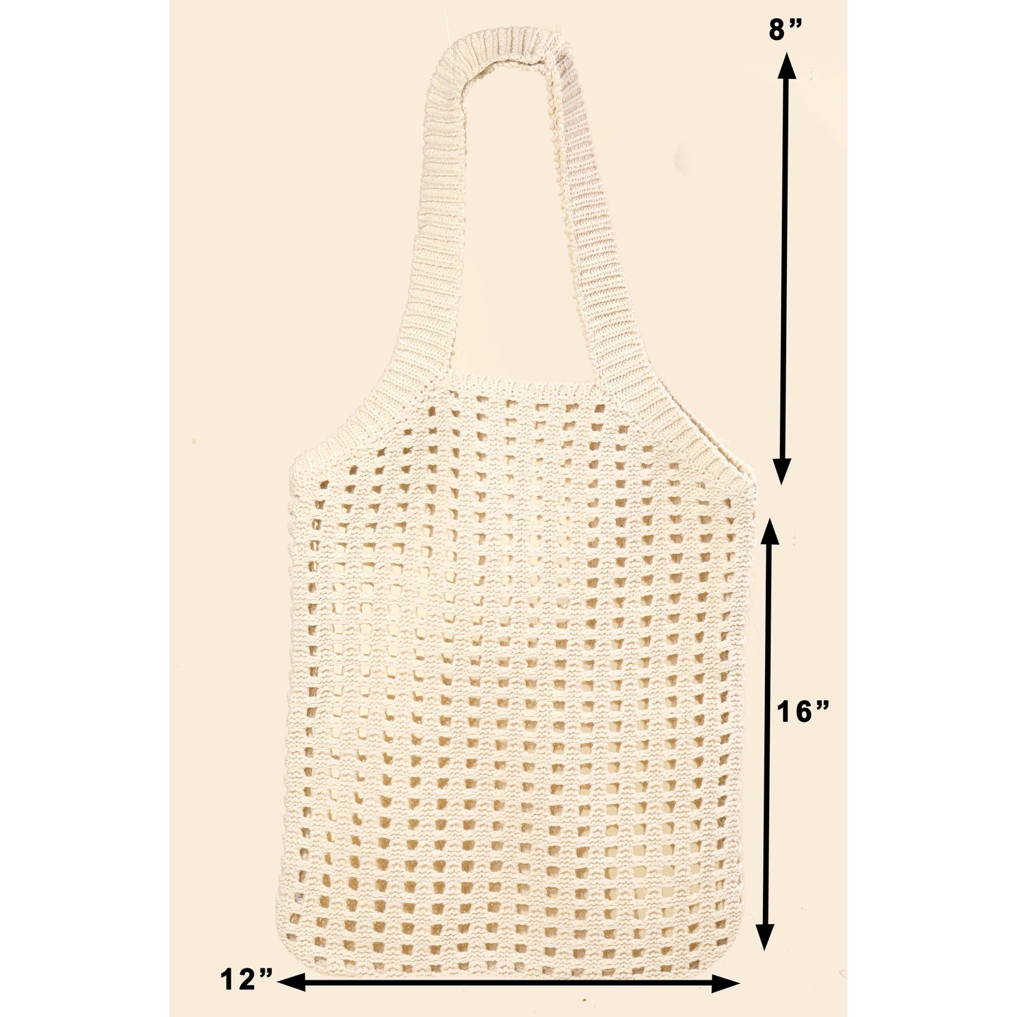 Pointelle Knit Tote Bag