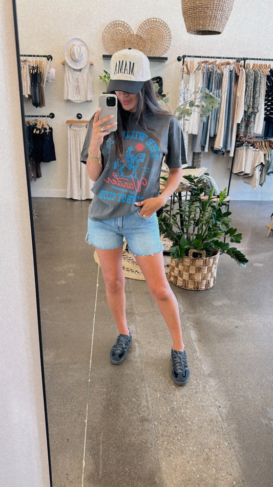 Classic cut off denim shorts