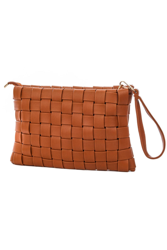 Faux Leather Basket Weave Bag 3 colors