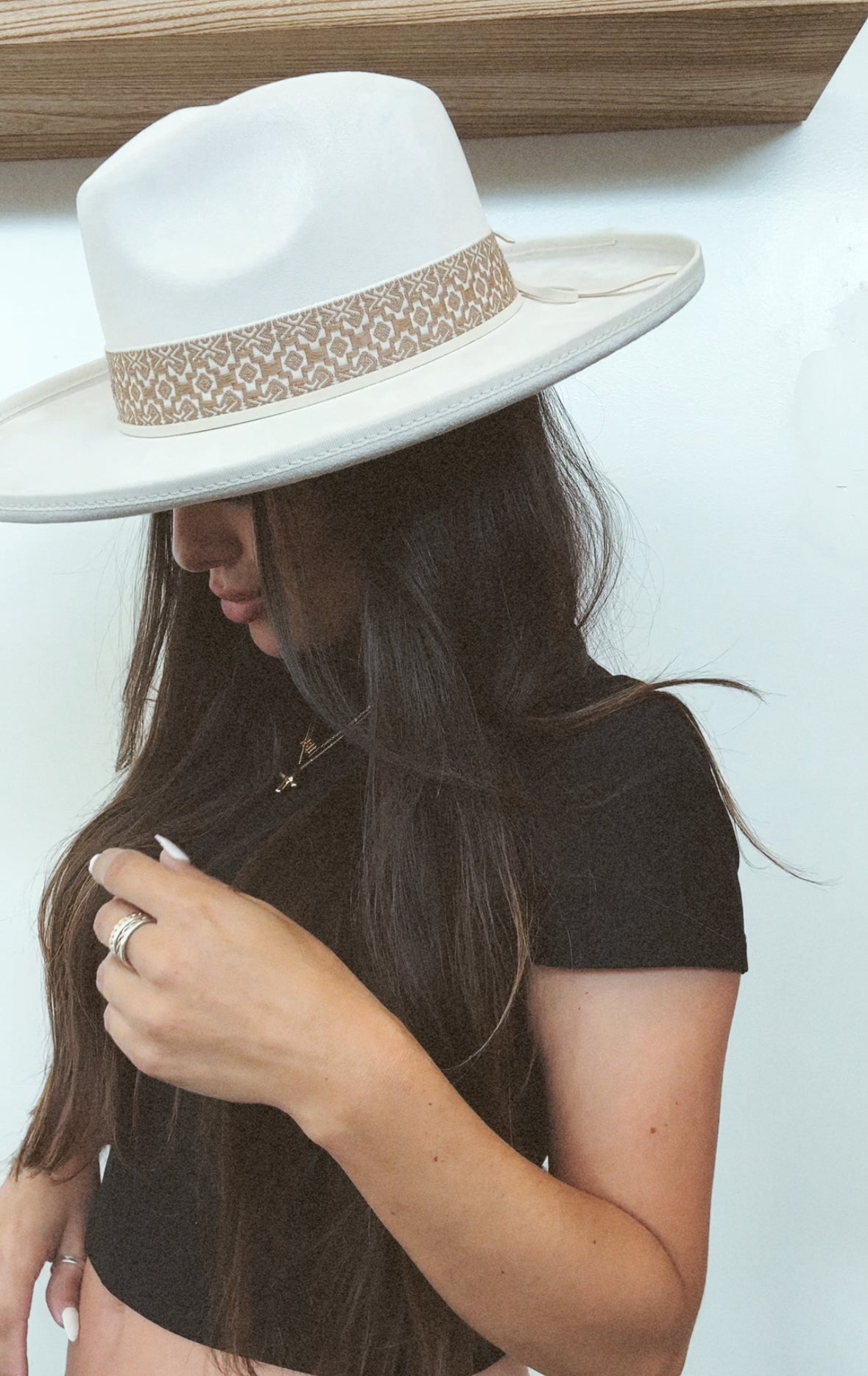 Boho Band Beveled Cowboy Fedora Hat