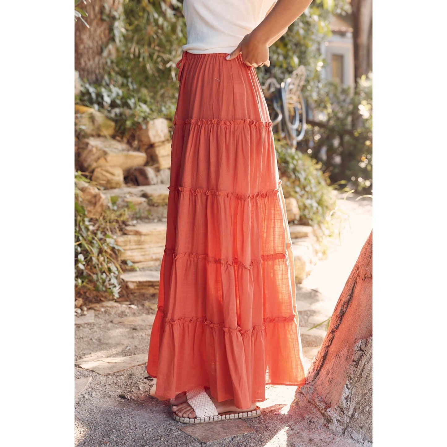 Sunset red maxi