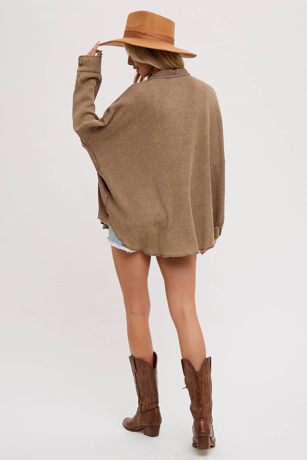 COCO SLOUCHY WAFFLE KNIT JACKET