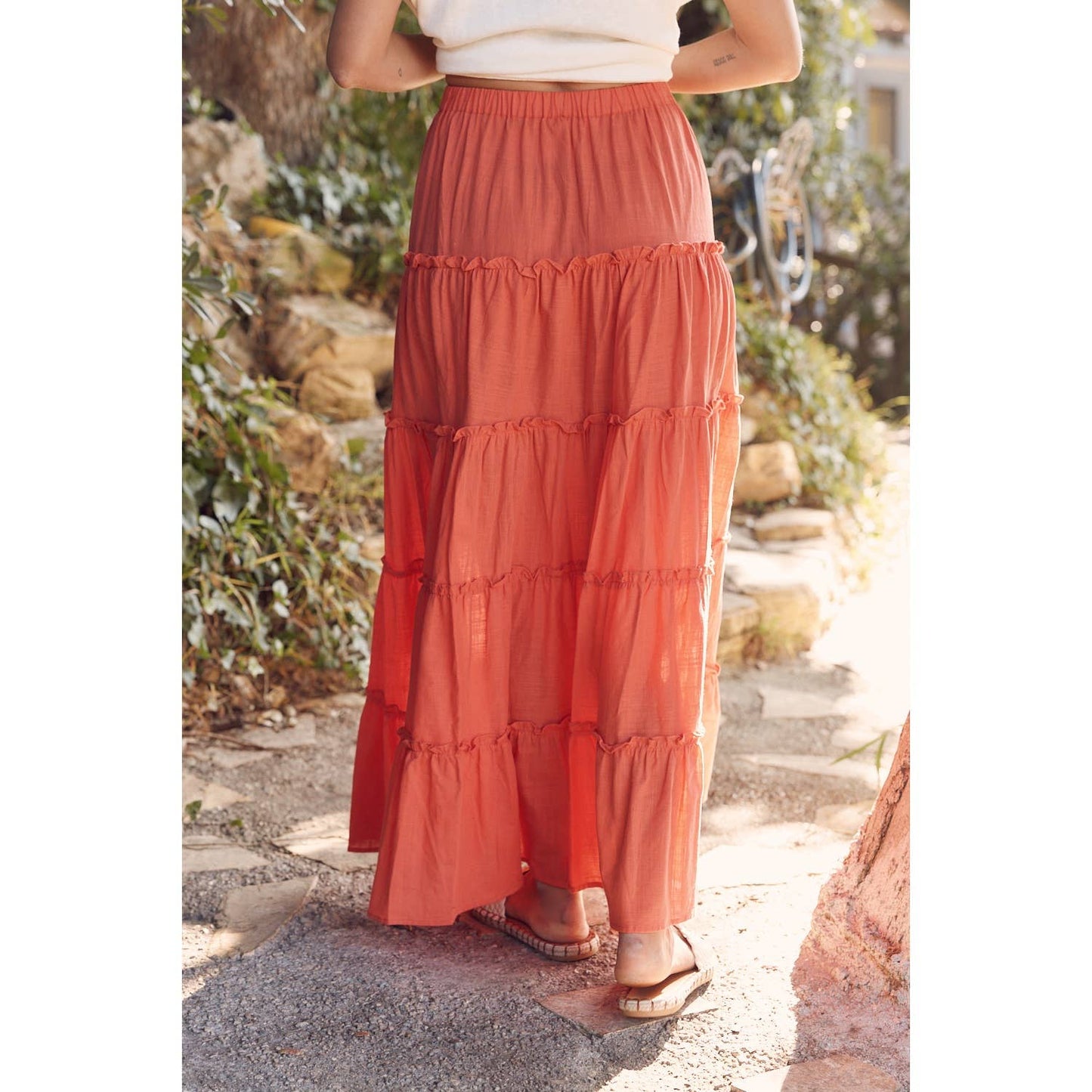 Sunset red maxi