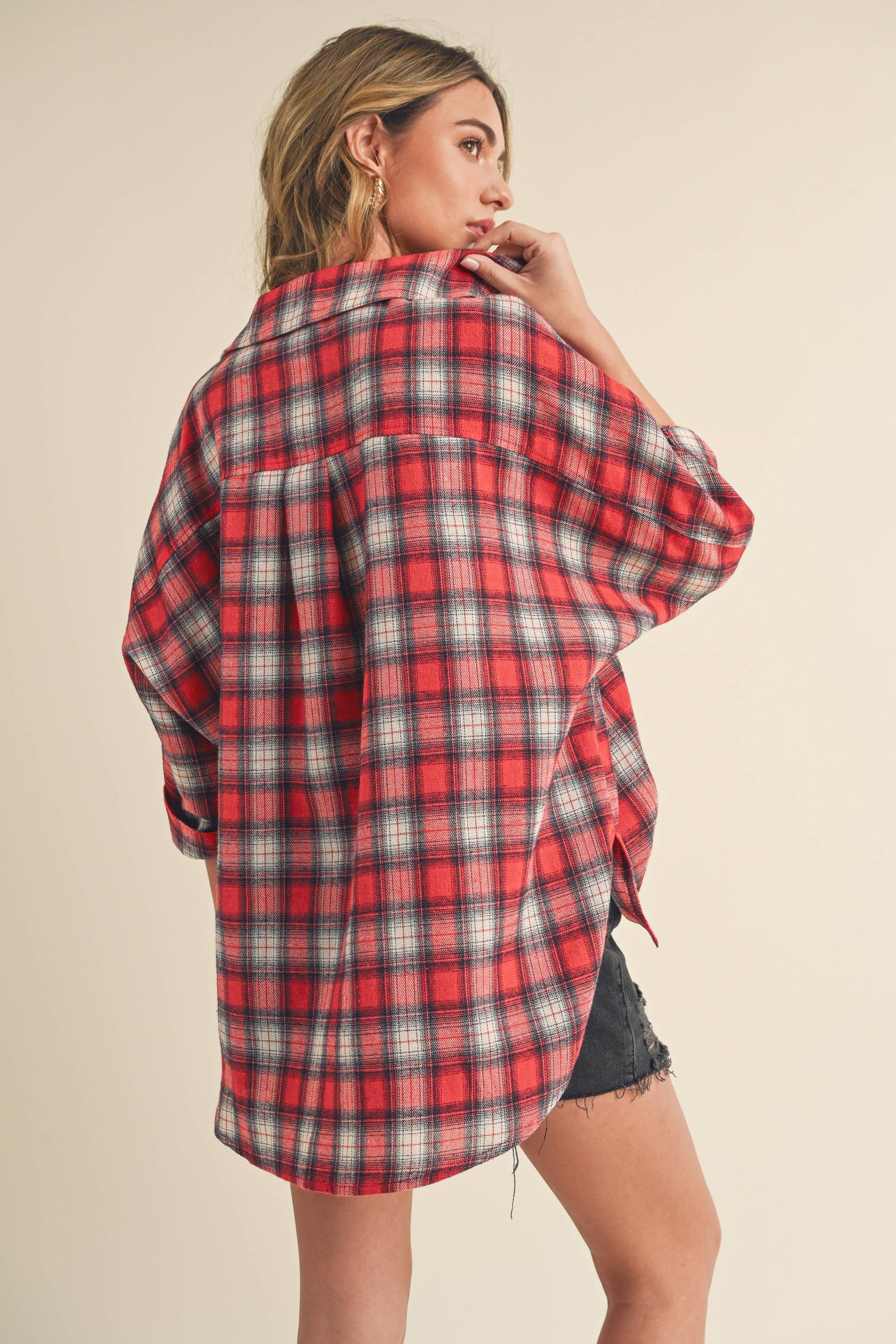 Dalla Plaid Top